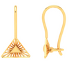 14KT Triangle Shape Gold Drop Earring From Amazea Collection 