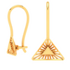 14KT Triangle Shape Gold Drop Earring From Amazea Collection 