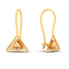 14KT Triangle Shape Gold Drop Earring From Amazea Collection 