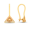 14KT Triangle Shape Gold Drop Earring From Amazea Collection 