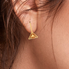 14KT Triangle Shape Gold Drop Earring From Amazea Collection 