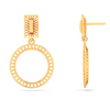 14KT Two Geometrical Shape Gold Drop Earring From Amazea Collection.