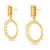 14KT Two Geometrical Shape Gold Drop Earring From Amazea Collection.