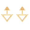 14KT Triangle Shape Gold Drop Earring From Amazea Collection 