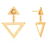 14KT Triangle Shape Gold Drop Earring From Amazea Collection 