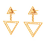 14KT Triangle Shape Gold Drop Earring From Amazea Collection 