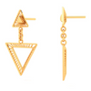 14KT Triangle Shape Gold Drop Earring From Amazea Collection 