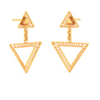 14KT Triangle Shape Gold Drop Earring From Amazea Collection 