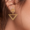 14KT Triangle Shape Gold Drop Earring From Amazea Collection 