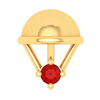 14KT Parachute Shape With A Red Stone Gold Nosepin From Amazea Collection 