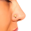 14KT Parachute Shape With A Red Stone Gold Nosepin From Amazea Collection 