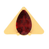 14KT Traingle Shape With A Oval Shape Red Stone Gold Nosepin From Amazea Collection 