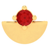 14KT Diya Shape Gold Nosepin With A Round Shape Red Stone From Amazea Collection 