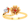 14K stunnting gold ring with floral design from the Amazea Collection