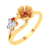 14K stunnting gold ring with floral design from the Amazea Collection