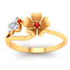 14K stunnting gold ring with floral design from the Amazea Collection