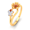 14K stunnting gold ring with floral design from the Amazea Collection