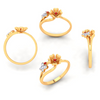 14K stunnting gold ring with floral design from the Amazea Collection