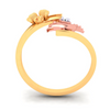 14K beautiful gold ring with a rose gold bird from Amazea Collection