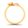 14K beautiful gold ring with a rose gold bird from Amazea Collection