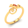 14K bird shaped gold ring embedded with the finest looking stones from Amazea Collection