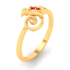 14K bird shaped gold ring embedded with the finest looking stones from Amazea Collection