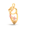 14K fish bowl shape gold pendant with rose gold fishes and cat from Amazea Collection 