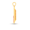 14K gold pendant in the shape of a girl in front of a window from Amazea Collection 