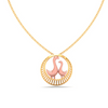 14K gold pendant with dainty rose gold birds from Amazea Collection 