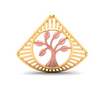 14K triangle shape gold pendant with a tree from Amazea Collection 