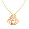 14K triangle shape gold pendant with a tree from Amazea Collection 