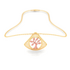 14K triangle shape gold pendant with a tree from Amazea Collection 