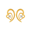 14k (585) Yellow Gold and Diamond Stud Earrings for Women