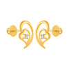 14k (585) Yellow Gold and Diamond Stud Earrings for Women