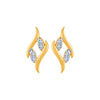 14k (585) Yellow Gold and Diamond Stud Earrings for Women