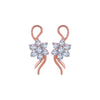 14k (585) Rose Gold and Diamond Stud Earrings for Women