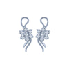 14k (585) White Gold and Diamond Stud Earrings for Women