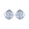 14k (585) White Gold and Diamond Stud Earrings for Women