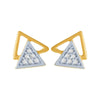 14k (585) Yellow Gold and Diamond Stud Earrings for Women