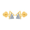 14k (585) Yellow Gold and Diamond Stud Earrings for Women