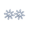 14k (585) White Gold and Diamond Stud Earrings for Women