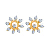 14k (585) Yellow Gold and Diamond Stud Earrings for Women