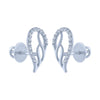 14k (585) White Gold and Diamond Stud Earrings for Women