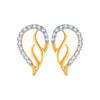 14k (585) Yellow Gold and Diamond Stud Earrings for Women