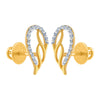 14k (585) Yellow Gold and Diamond Stud Earrings for Women