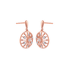 14KT (585) Rose Gold and Diamond Stud Earrings for Women