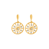 14KT (585) Yellow Gold and Diamond Stud Earrings for Women