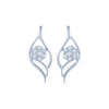 14k (585) White Gold and Diamond Stud Earrings for Women