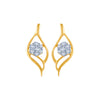 14k (585) Yellow Gold and Diamond Stud Earrings for Women