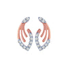 14k (585) Rose Gold and Diamond Stud Earrings for Women